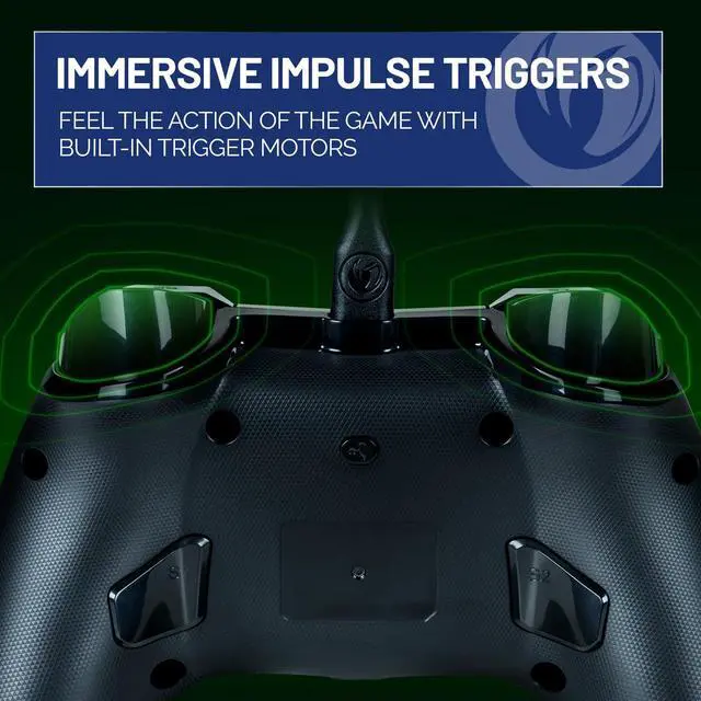 Alt view image 5 of 7 - Evol-X Pro Wired Controller Officially Licensed for Xbox Series X|S, Xbox One, and PC - Mappable Back Buttons -Dual Vibration Motors -3.5mm Audio Jack - Soft-Touch Black