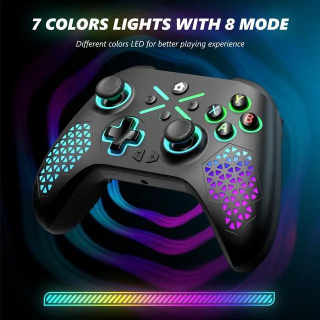 Alt view image 2 of 7 - RGB Wireless Controller for Xbox Series X|S, Xbox One & Windows 10/11, Gaming Gamepad with Hall Trigger, Turbo, Macro, 3.5mm Audio Jack, 2.4GHz Adapter