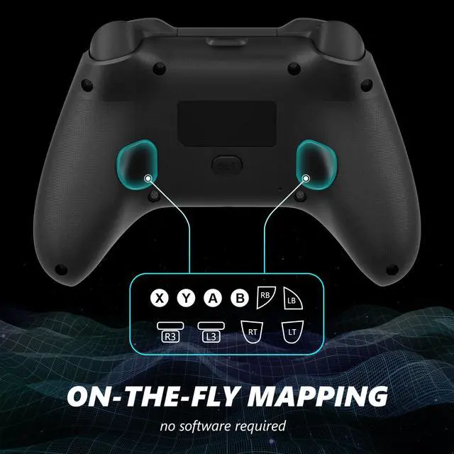 Alt view image 4 of 7 - RGB Wireless Controller for Xbox Series X|S, Xbox One & Windows 10/11, Gaming Gamepad with Hall Trigger, Turbo, Macro, 3.5mm Audio Jack, 2.4GHz Adapter