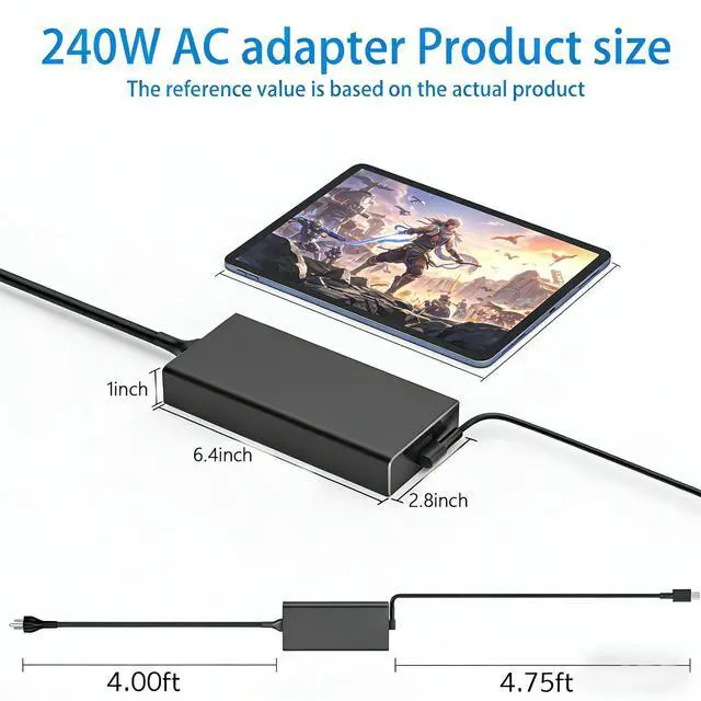 Alt view image 3 of 7 - Laptop Charger 230W 240W USB Tip Fit for MSI Stealth A16 16 17 GS77 CreatorPro Z17 Z16 HX Raider GE66 GE76 Leopard GP66 GP76 A20-240P2A ADP-230GB D Power Supply Adaptery