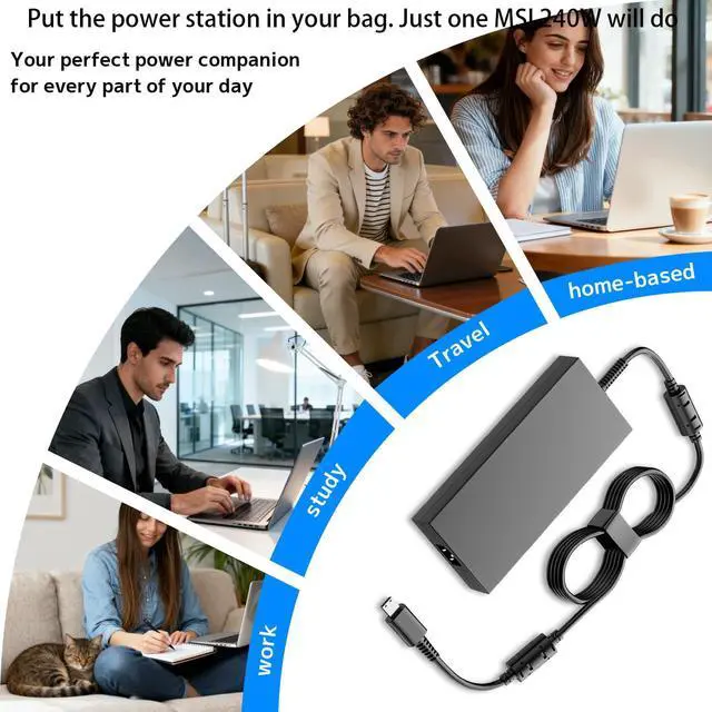 Alt view image 6 of 7 - Laptop Charger 230W 240W USB Tip Fit for MSI Stealth A16 16 17 GS77 CreatorPro Z17 Z16 HX Raider GE66 GE76 Leopard GP66 GP76 A20-240P2A ADP-230GB D Power Supply Adaptery
