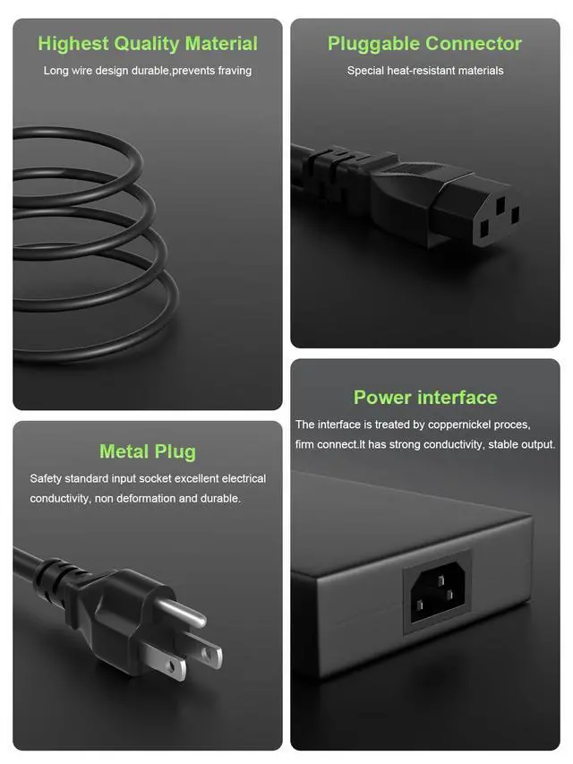 Alt view image 5 of 7 - 230W AC Charger Compatible with Msi GF63 GF75 GF65 GF76 GS66 GS76 GS65 GE75 GP65 GL63 GL66 GL65 GL75 Katana Alpha Sword Crosshair Stealth 15 16 17 Laptop