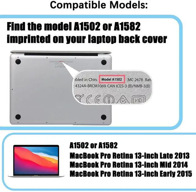 Alt view image 4 of 5 - A1493 A1582 A1502 Laptop Battery Compatible with MacBook Pro 13 inch Retina Early 2015, Mid 2014, Late 2013 11.42V 74.9WH