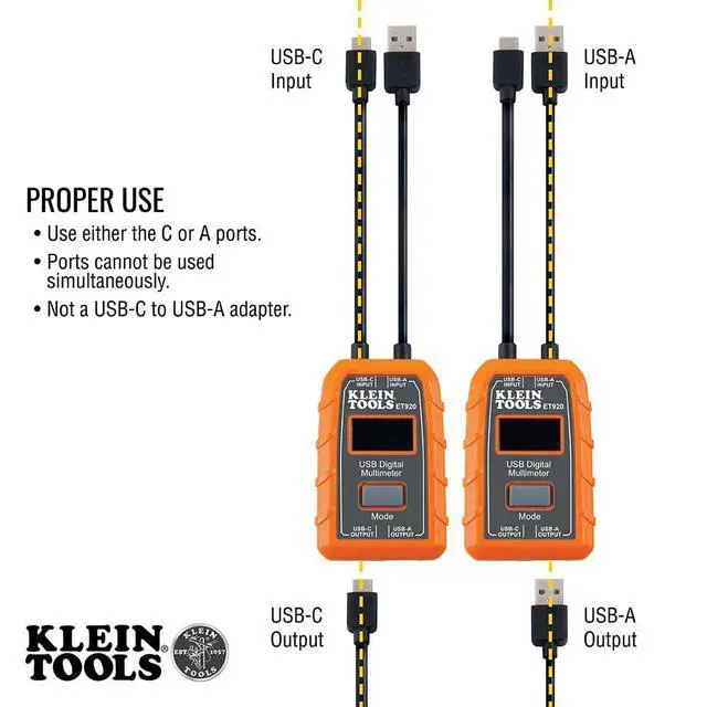 Alt view image 4 of 7 - ET920 USB Power Meter, USB-A and USB-C Digital Meter for Voltage, Current, Capacity, Energy and Resistance