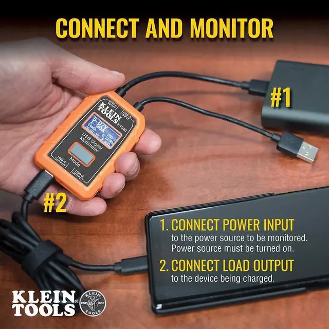 Alt view image 3 of 7 - ET920 USB Power Meter, USB-A and USB-C Digital Meter for Voltage, Current, Capacity, Energy and Resistance