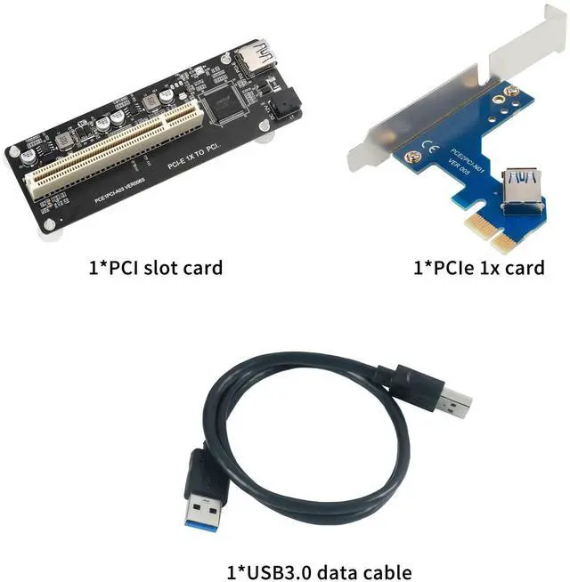 Alt view image 6 of 6 - PCIe to PCI Adapter, PCI Express x1 Converter, Extender for Desktop External Capture Sound Card Expansion, LTD18
