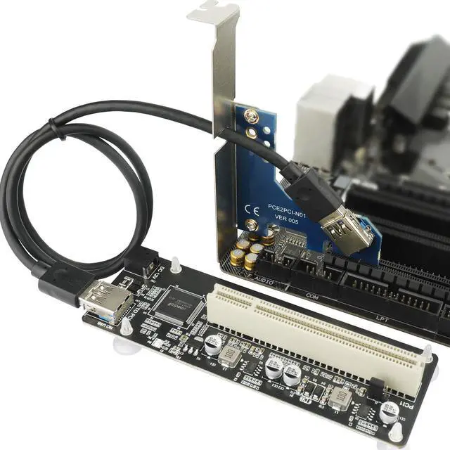 Alt view image 5 of 6 - PCIe to PCI Adapter, PCI Express x1 Converter, Extender for Desktop External Capture Sound Card Expansion, LTD18