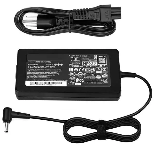 Alt view image 4 of 6 - 120W 6A Charger Compatible with Msi Thin 15 a15 B13V B13U B12V B12U B7U B7V Cyborg 15 AI A1V 14 A13V a13u Thin GF63 12th 13th 12VE 12VF 12UC 12UCX a17-120p2a adp-120vh d