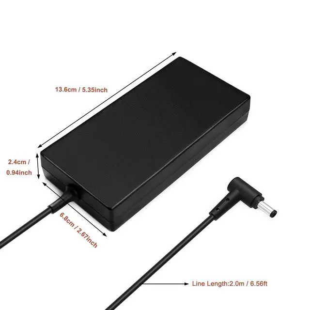 Alt view image 5 of 6 - 120W 6A Charger Compatible with Msi Thin 15 a15 B13V B13U B12V B12U B7U B7V Cyborg 15 AI A1V 14 A13V a13u Thin GF63 12th 13th 12VE 12VF 12UC 12UCX a17-120p2a adp-120vh d