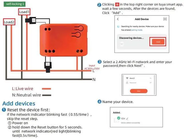 Alt view image 3 of 3 - WiFi Smart Power Meter with 2pcs 80A Current Transformer Clamp,Tuya app 2-Way Bilateral Monitor Real Time KWh Eenrgy Electricity Voltage Statistics.