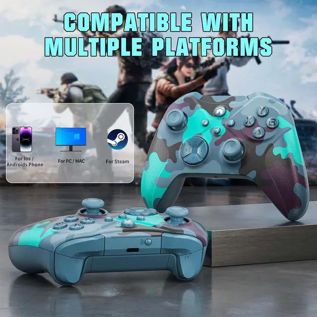 Alt view image 2 of 6 - for Xbox Controller, Compatible with Xbox One X|S, Xbox Series X|S, PC, Special Edition Custom Wireless Controller with 6-Axis Motion Control/3.5mm Audio Jack/Dual Vibration/Turbo