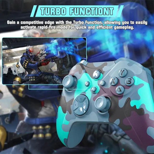 Alt view image 3 of 6 - for Xbox Controller, Compatible with Xbox One X|S, Xbox Series X|S, PC, Special Edition Custom Wireless Controller with 6-Axis Motion Control/3.5mm Audio Jack/Dual Vibration/Turbo
