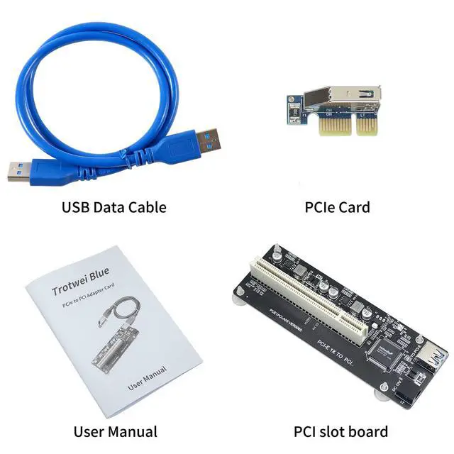 Alt view image 7 of 7 - PCIe to PCI Adapter | Single/Dual Slot Converter with USB 3.0 Cable | Legacy Device Expansion for Audio Interfaces & Capture Cards