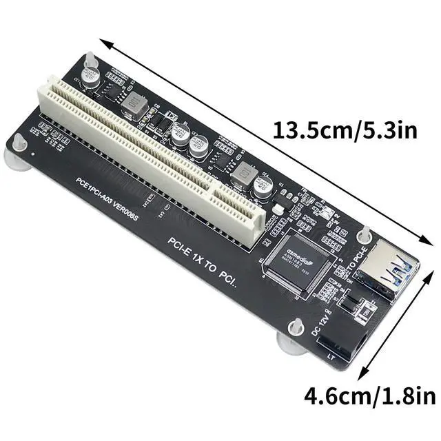 Alt view image 2 of 7 - PCIe to PCI Adapter | Single/Dual Slot Converter with USB 3.0 Cable | Legacy Device Expansion for Audio Interfaces & Capture Cards