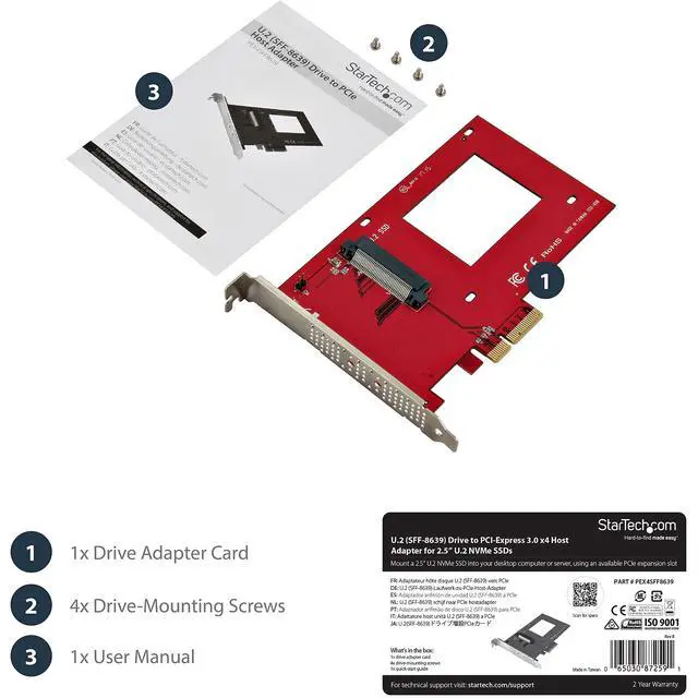 Alt view image 7 of 7 - PEX4SFF8639 U.2 to PCIe Adapter