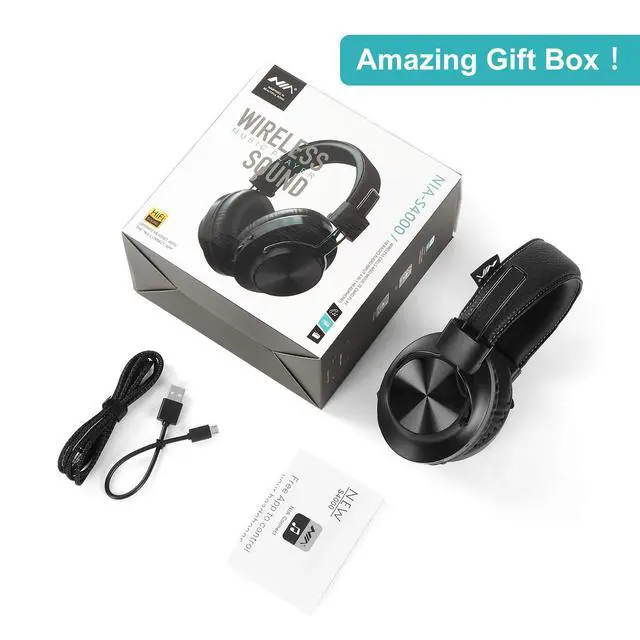 Alt view image 7 of 7 - Bluetooth 5.0 Over- Ear Wireless Headphones 30 Hours Battery, FM Radio, MP3 Player, Micro SD/TF with 40mm Deep Bass Drivers, Premium Microphone Built-in Headset, Foldable, Comfortable, Mowing