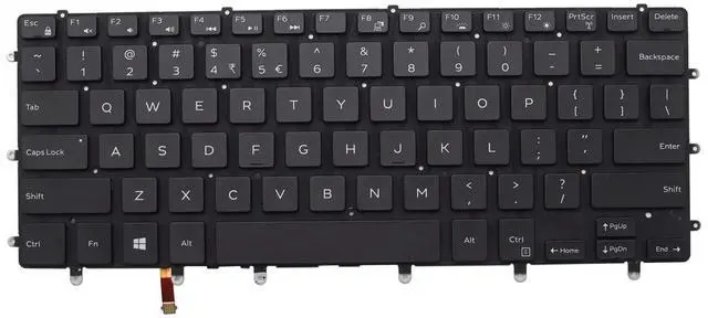 Main image of New Keyboard Replacement for Inspiron 15 7000 15-7558 15-7568 XPS 15 9550 9560 9570 Precision 5510 m5510 5520 5530 NSK-LV0BW us Backlit Black