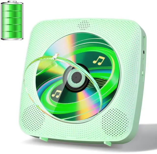 Main image of CD Player Portable Rechargeable: CD Players for Home Portable CD Player with Bluetooth & Dual Speakers 1800mAh CD Boombox FM Radio USB Type-C MP3 Music Player