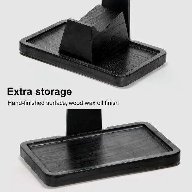 Alt view image 5 of 7 - Solid Wood Gaming Headset Stand with Controller Holder - Creative Gift for Teens, Boyfriends, Brothers, and Gamers - Desktop Organization and Decoration