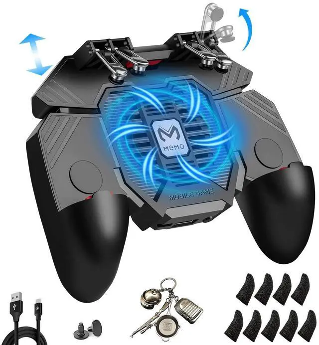 Main image of PUBG Mobile Controller with Phone Cooler 4000mAh Built-in Battery for PUBG/Knives Out/Call of Duty, PUBG Game L2R2 Triggers for 4.7-6.5" Android Phones and iPhone