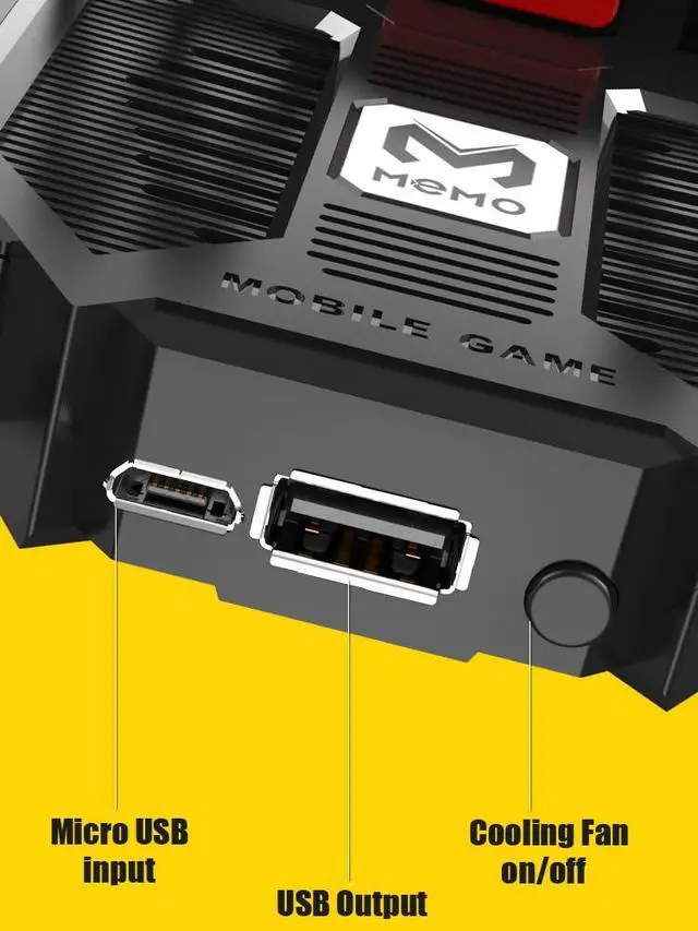 Alt view image 6 of 7 - PUBG Mobile Controller with Phone Cooler 4000mAh Built-in Battery for PUBG/Knives Out/Call of Duty, PUBG Game L2R2 Triggers for 4.7-6.5" Android Phones and iPhone