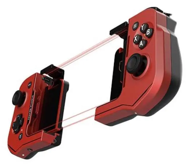 Main image of Atom Mobile Game Controller with Bluetooth for Cloud Gaming on Android Mobile Devices with Compact Shape, Console Style Controls & Low Latency Bluetooth - Red