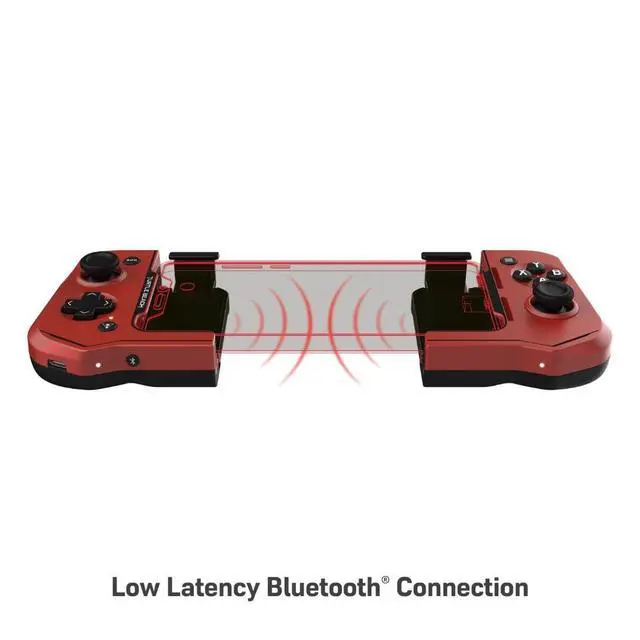 Alt view image 3 of 7 - Atom Mobile Game Controller with Bluetooth for Cloud Gaming on Android Mobile Devices with Compact Shape, Console Style Controls & Low Latency Bluetooth - Red