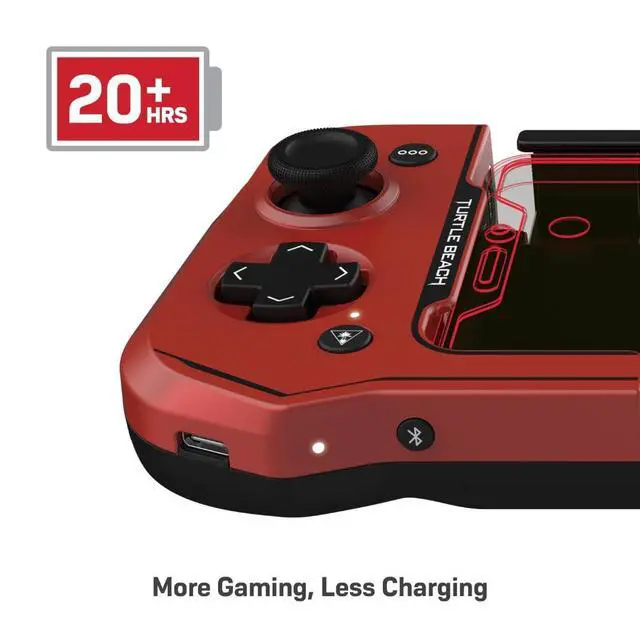 Alt view image 5 of 7 - Atom Mobile Game Controller with Bluetooth for Cloud Gaming on Android Mobile Devices with Compact Shape, Console Style Controls & Low Latency Bluetooth - Red