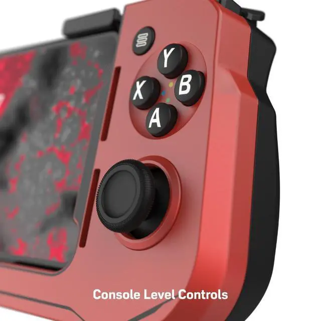 Alt view image 6 of 7 - Atom Mobile Game Controller with Bluetooth for Cloud Gaming on Android Mobile Devices with Compact Shape, Console Style Controls & Low Latency Bluetooth - Red