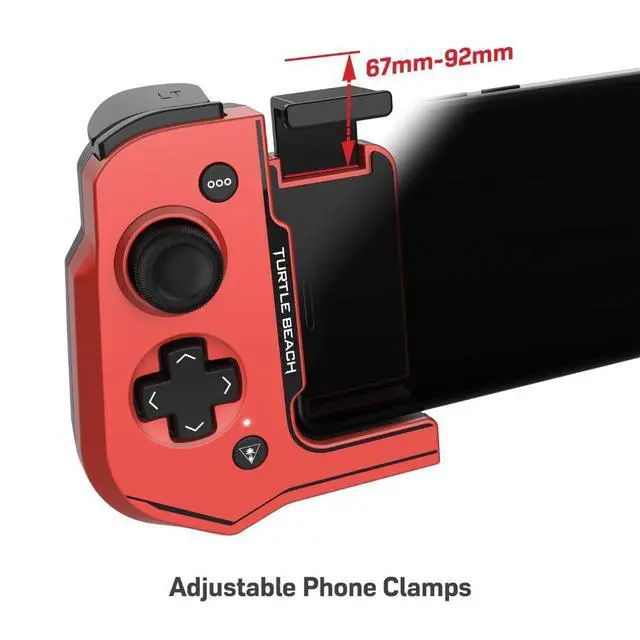Alt view image 4 of 7 - Atom Mobile Game Controller with Bluetooth for Cloud Gaming on Android Mobile Devices with Compact Shape, Console Style Controls & Low Latency Bluetooth - Red