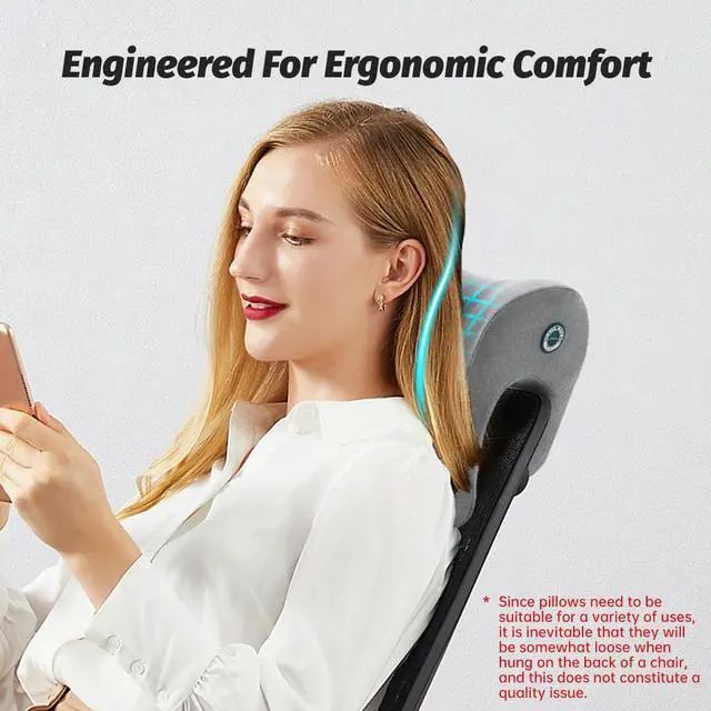 Alt view image 2 of 7 - Headrest Office Chair Neck Pillow Ergonomic Memory Foam Desk Pillow for Napping - Multifunctional Comfort for Adult Workstations,Neck Support Pillow Chair for Car, Office, Gaming
