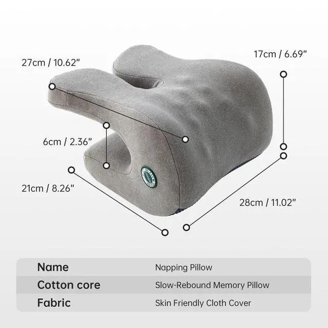 Alt view image 5 of 7 - Headrest Office Chair Neck Pillow Ergonomic Memory Foam Desk Pillow for Napping - Multifunctional Comfort for Adult Workstations,Neck Support Pillow Chair for Car, Office, Gaming