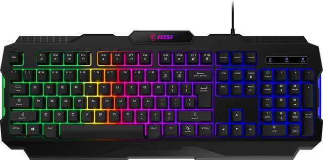 Alt view image 2 of 6 - i Forge GK100 US - Membrane Keyboard, RGB, Ergonomic, Anti-GHOSTING, Angle-Adjustable (Black)