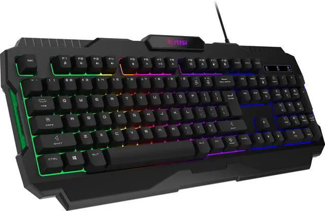 Alt view image 3 of 6 - i Forge GK100 US - Membrane Keyboard, RGB, Ergonomic, Anti-GHOSTING, Angle-Adjustable (Black)