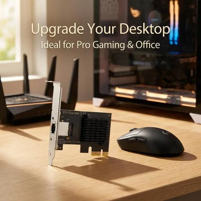 Alt view image 6 of 6 - 2.5Gb PCIe Network Card with Intel I226-V Chip, 2500M/1000M/100M Network Adapter NIC, PCIe 3.1 X1, PCI Express Gigabit Ethernet Card for Windows 10/11, Linux Kernel 5.16.18/RHEL8.6, VMware ESXi8.0