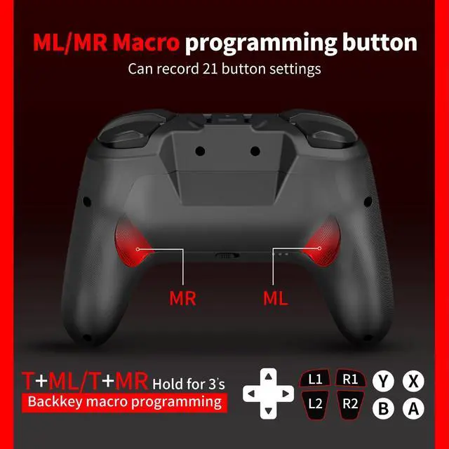 Alt view image 5 of 7 - Compatible with Nintendo Switch/Switch OLED/Switch Lite/Switch 2, PC, Android, iOS - 6-Axis Gyro, Dual 4-Level Vibration, Anti-Drift Joysticks, Turbo,2 Programmable Buttons,Wake-Up,Screenshot