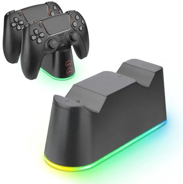 Main image of Charger Dock Station,Full Charged Within 2.5 Hrs,Dual Fast Charging Dock,RGB Backlit for PS5