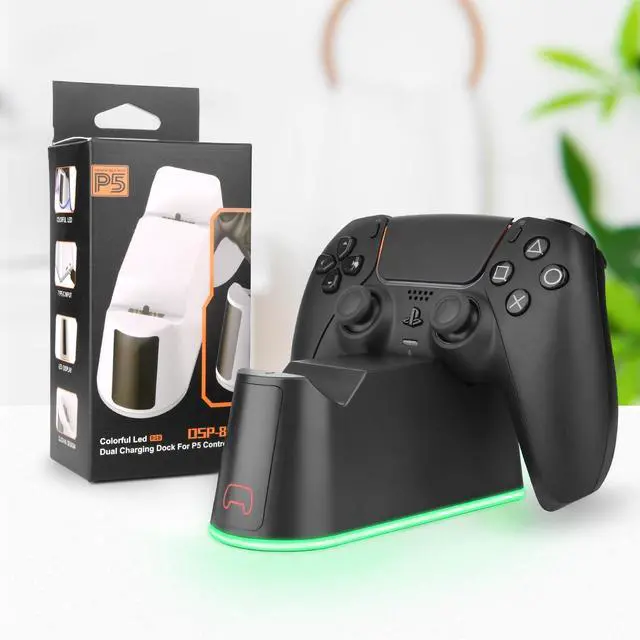 Alt view image 2 of 6 - Charger Dock Station,Full Charged Within 2.5 Hrs,Dual Fast Charging Dock,RGB Backlit for PS5