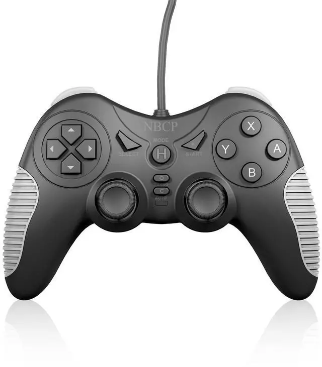 Main image of Wired Game Controller for PC/NS1/NS2/PS3, Hall Effect Joysticks, Dual Vibration, Turbo & Auto Rapid Fire, Xinput Dinput Switchable, C Button, Plug and Play USB Cable