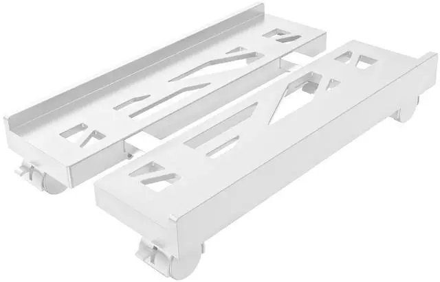 Main image of Adjustable Mobile CPU Stand, Ventilated Computer Tower Stand with 4 Caster Wheels Fits Most PC Tower, Under Desk CPU Holder PC Floor Cart Computer Riser for Students and Gamers (White)