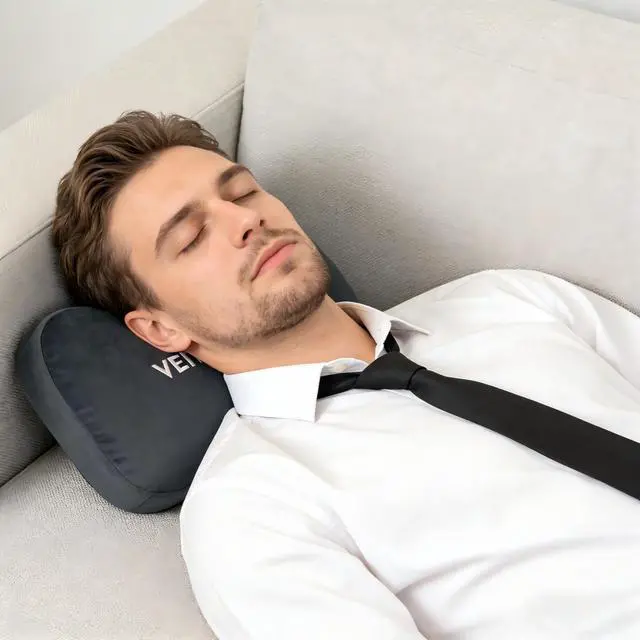 Alt view image 3 of 7 - Neck Pillows-Chair Headrest,Neck & Cervical Pillows-Memory Foam,Black