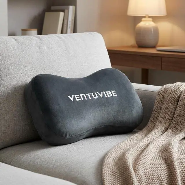 Alt view image 5 of 7 - Neck Pillows-Chair Headrest,Neck & Cervical Pillows-Memory Foam,Black