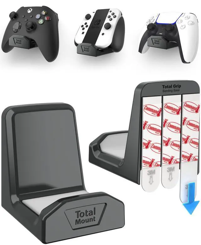 Main image of Controller Wall Stands (2 Pack) with Non-Slip Pads & Removable Adhesive for Xbox, PS5, PS4, and Nintendo These Premium Holders Wont Damage Your Wall with Screws or Permanent Adhesive