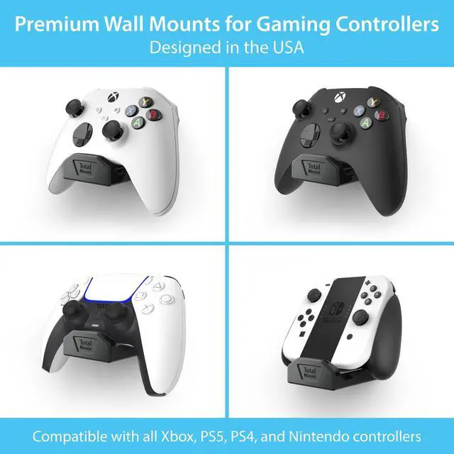 Alt view image 2 of 6 - Controller Wall Stands (2 Pack) with Non-Slip Pads & Removable Adhesive for Xbox, PS5, PS4, and Nintendo These Premium Holders Wont Damage Your Wall with Screws or Permanent Adhesive