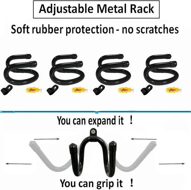 Alt view image 2 of 6 - 4 Pack Universal Game Controller Organizer - Wall Mount Rack for Nintendo Wii Remote Controller Accessories