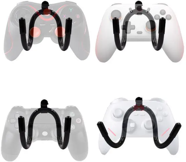 Main image of Universal Game Controller Organizer Wall Rack Wall Mount Wall Clip Wall Hanger Compatible With Xbox One PS4 Switch Pro controller 4/PK - NO GAME CONTROLLER - No Falling
