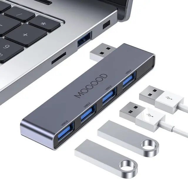 Main image of USB Hub 3.0 - USB Splitter & Port Expander for Laptop, Xbox, Flash Drive, HDD, Console, Printer, Camera, Keyboard, Mouse