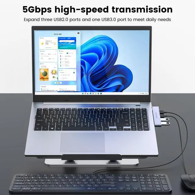 Alt view image 5 of 6 - USB Hub 3.0 - USB Splitter & Port Expander for Laptop, Xbox, Flash Drive, HDD, Console, Printer, Camera, Keyboard, Mouse