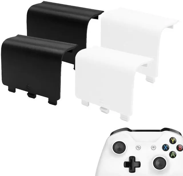 Main image of Replacement Battery Cover Door Compatible with Xbox One, One S, One X Controller, Battery Back Shell Repair Part Compatible with Xbox Wireless Controller (Black, White)