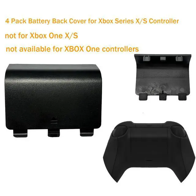 Alt view image 4 of 6 - 4 Pack Battery Back Cover for Xbox Series X Controller, Battery Cover Door Compatible with Xbox Series S Controller, Battery Back Shell Repair Part for Xbox Series X/Series S Controller (Black)